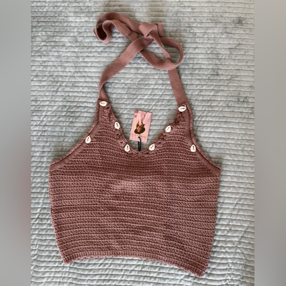 Knit Set, Pants and Halter, 100% Cotton